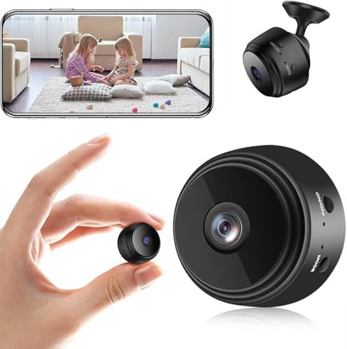 Genérico Mini Cámara Espía WiFi 1080P HD Invisible Camara vigilancia WiFi interio/Exterior,con detección de Movimiento y visión Nocturna,Cámara con Grabación,interio/Exterior App Inalámbrico Alerta