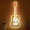 CoolGift Mart Lampe murale néon LED à intensité variable pour guitare acoustique, alimentation USB, décoration pour chambre à coucher, salon, studio de musique, cadeau pour guitaristes, guitaristes et