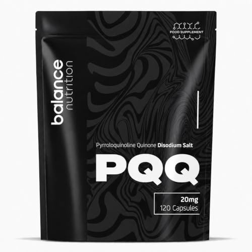 PQQ 20mg 120 Capsules Pyrroloquinoline Quinone Supplement – High Purity >99% - PQQ Disodium Salt – Bioavailable Form - Vegan Anti-Aging Support - Mitochondrial Cellular Natural Energy Booster