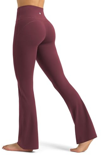WILLIT Flared Leggings Damen Yogahose Hohe Taille Schlaghose Bootcut Sporthose Blickdicht Leggins Bootleg Arbeitshose 74cm/77cm/81cm