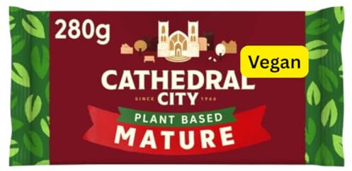 Vegan Plant Based Mature Cathedrals Cheddar 280g Cheese Dairy Free (1x280g)