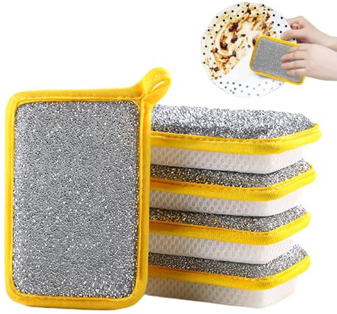 Cleaning Cloths, 2025 New Reusable Metal Scourer, Wire Wool for Cleaning, Kitchen Dishcloths, Multifunctional Dish Cloths, for Cookware, Sinks, and Stove Tops (5 pcs)