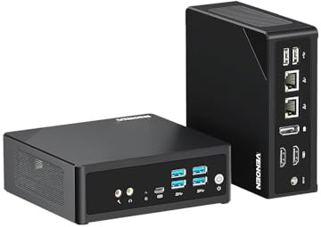 Win11 Pro Mini PC Twin Lake N150(up to 3.6GHz), Micro Pc 4K Triple Display, 16GB DDR5 512GB NVME SSD mini pc Linux, 2*HD/DP/2*RJ45 LAN/WiFi 6/BT5.2, Mini Desktop Computer for Business, School, Office