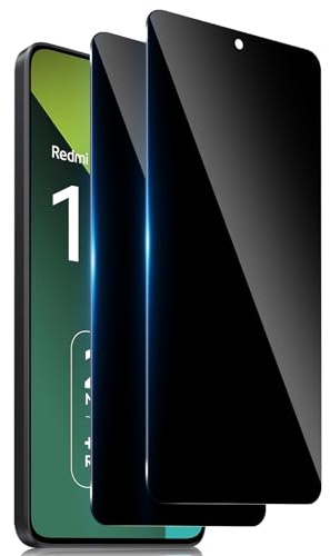 TuFun Privacidad de Protector Pantalla para Xiaomi Redmi Note 13 Pro 5G/4G 5G, [2 Piezas] Anti Espía Cristal Templado, 9H Dureza Antiarañazos, Ultra Resistente, Antiespia Vidrio Templao