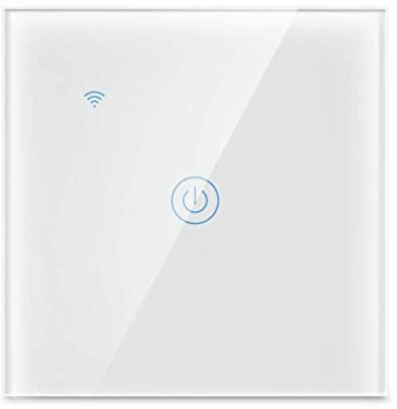 Yagusmart Wifi Smart Lichtschalter,KEIN Neutralleiter erforderlich,Kompatibel mit Alexa, Google Home und IFTTT,mit Fernbedienung und Sprachsteuerung,Timing-Funktion(1 Weg)