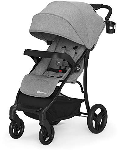 Kinderkraft Poussette Canne CRUISER, Légère, Suspension 4 Roues, Pliable, Gris