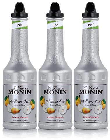 Monin Fruchtpüree Mix Williams Birne, 1,0 L, 3er Pack