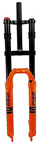 LSRRYD RUJIXU MTB 27,5 29 Zoll Mountainbike Gabel Downhill-Federung Fahrrad Luftschock QR 9mm Scheibenbremse Federweg 160mm 1-1/8 2350g (Color : Orange, Size : 29inch)