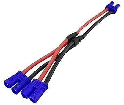 ZYGY 1PCS 1to2 Ladekabel,Batterie Parallel Kabel/Verbindungskabel mit EC2-Stecker, fit für Hubsan H501S H501A H501C H501M H501S W H501S pro
