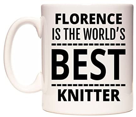 WeDoMugs Florence is The World's Best Knitter Ceramic 11oz Coffee Mug