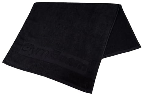GymBeam Fitness Handtuch (50x90 cm) - Sporthandtuch fürs Fitnessstudio aus hochwertiger Baumwolle (100%), saugfähig, antibakteriell, antistatisch, schnell trocknend, weich (Black, 1er Pack)