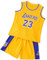 Basketball Trikot Kinder,Basketball Training Trikot Kinder, Basketball Trikot füR Jungs-Weste und Short 2-Teilige, Basketball Kleidung Kinder Geschenke füR Jungen im Alter Von 4-14 Jahren Gelb/Lila