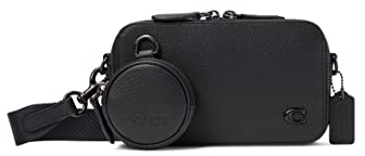 COACH Herren Charter Slim Crossbody Bag, schwarz, Einheitsgr e