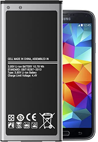 Akku für Samsung Galaxy S5, 4300mAh HamnaKhu Ersatz Akku Kompatibel mit Samsung Galaxy S5 G900A AT&T, SM-G900V, G900F, G900H, G900R4, I9600, SM-G900P, SM-G900T