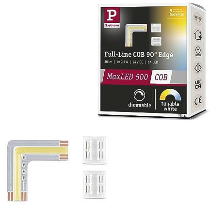 Paulmann 71113 MaxLED 500 LED Strip Full-Line COB Ecke 0m 0,35W 1000lm/m 2.133LEDs/m Tunable White LED Band erweiterbar