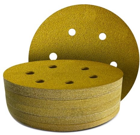 GZKTY 40Pcs 150mm Sanding Discs 40 Grit, Round Hook and Loop Sandpaper for Random Orbital Sander