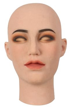 ROANYER Masque féminin en silicone amélioré 2.0 Tête de femme Doux Visage réaliste pour Crossdresser Drag Queen Transgenre Costume (Ann-Natural)