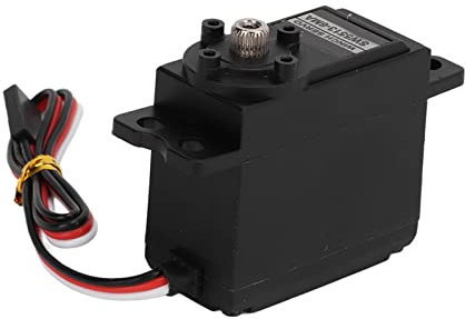 RC Car Servo Motor Gear, High Strength Servo Motor Gear Black Metal Gears Alloy Sail Winch Anolog Servos for RC Ship Rope Machine