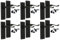Matt Black Scroll Door Handle Set with Tubular Latches – Victorian Style Lever Handles for Internal & External Doors, Backplate Dimensions 150mm x 42mm (6 Pair of Handles + Tubular Latch)