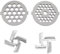 4pcs Stainless Steel Meat Grinder Blades, 2 Sharp Blades 2 Cutting Plates Metal Food Grinder Attachment, Meat Grinders Plate Discs Tool for Food Chopper Machinery Parts