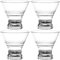 VAVPUP Lot de 4 verres à martini, transparents, d'une capacité de 237 ml, sans pied, réutilisables, en plastique, brillants