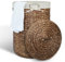 Casa Mina® Wäschesammler mit Deckel D30 x H45cm hoch I Atmungsaktiver Wäschekorb geflochten aus 100% Naturfaser I Robuster Wäschesammler mit Griffen & waschbarem Innensack I Wäschekörbe - Manila