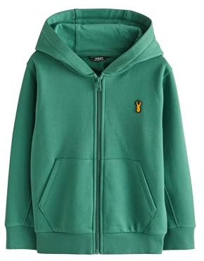NEXT Jungen Logo-Kapuzenjacke mit durchgehendem Reißverschluss Grün 140