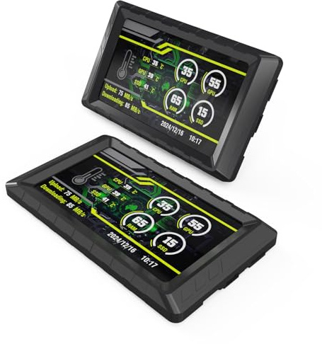 LICAEVEY 5In Mini Monitor Secondary Screen, USB C Computer Display for PC, Hardware Monitor for CPU GPU RAM, for Gaming Desktop (Black)