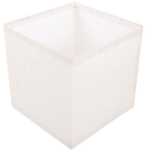 Toddmomy Pantalla de Tela Cuadrada Beige para Lámpara Colgante y Mesa | Cloth y Metal, Estilo Moderno, Resistente y Estable, para Salón y Dormitorio