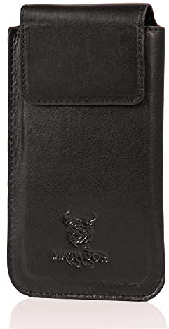 MATADOR Ledercase Handytasche Ledertasche kompatibel mit Samsung Galaxy (S8/S21/S22/S23/S24- Plus) Natur Schwarz Magnetverschluss Vertikaltasche