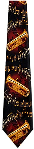 Herren Krawatte, Musik-Blasinstrument, Krawatte - - Einheitsgröße