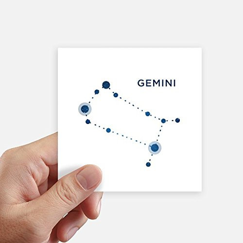 DIYthinker Zwillinge Konstellation Zeichen Zodiac Stickers 10Cm Wand Koffer Laptop Motobike Aufkleber 8Pcs 10cm x 10cm Mehrfarbig