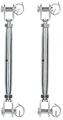 AB Tools Rigging Screw 8mm Jaw to Jaw Turnbuckle Straining Marine Stainless 2 PACK
