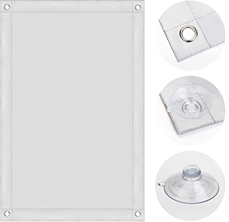 OBdeco - Estor térmico para ventana de techo, protección solar para Velux, protección contra el calor sin taladrar con ventosas, poliéster, Blanco, 60x115cm (B x L) für M08/308