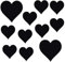 kleb-Drauf® | 11 Herzen | Schwarz - matt | Autoaufkleber Autosticker Decal Aufkleber Sticker | Auto Car Motorrad Fahrrad Roller Bike | Deko Tuning Stickerbomb Styling Wrapping