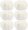 Alpaka Garn -6x Happy Wool alpaca mix schneeweiß (Fb 55)- 6 Knäuel Wolle weiß + GRATIS Label - Wolle mit Alpaka - 50g/80m - Nadelstärke 7-8mm -Mischwolle zum Stricken - weiße Wolle zum Stricken