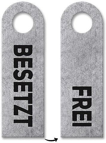 trendaffe - Besetzt oder Frei Türhänger in Grau für die Toilette Klo Klopapier WC Zimmertüre