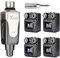 Xvive U4R4 Wireless In Ear Monitor, Sistema inalámbrico Profesional para monitorización de Auriculares in-Ear, Compuesto por 1 emisor y 4 Receptor