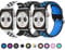 Ouwegaga Pack 3 Replacement Strap Compatible with Apple Watch 44mm 42mm 38mm 40mm/41mm 45mm 49mm, Silicone Sport Strap Compatible with Ultra iWatch Series 9 8 7 6 5 4 3 2 1 SE, 42mm/44mm/45mm/49mm-M/L