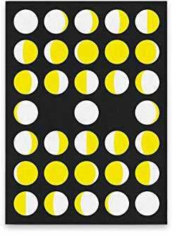 reinheft Notizheft Edition Mondphasen, Inhalt punktiert, Umschlag aus Führerscheinpapier mit Motivdruck, wiederbefüllbar, Größe L, Din A5, Farbe Schwarz