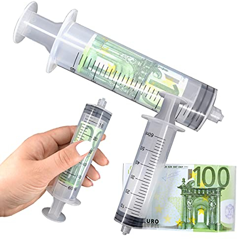 Geldspritze Finanzspritze Geldgeschenk Lustig Geschenkidee Geld Geschenk Box ca.15cm