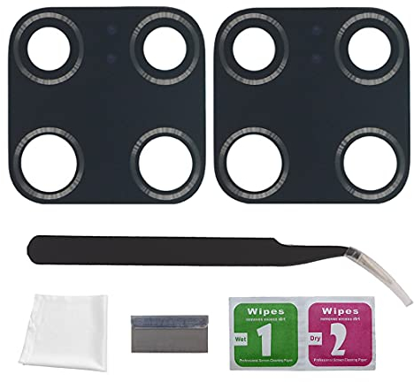 Eonpam 2er-Pack Kamera Glas für Huawei Mate 20 Pro Original Rückseite Kamera Linse Glas Ersatz HD Kameraschutz Camera Glass + Reparatur Set