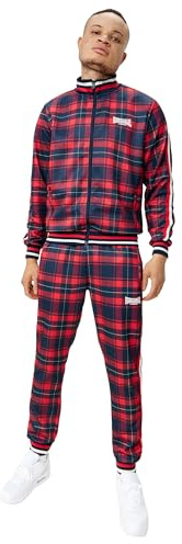 Lonsdale Herren WICKSTONE Trainingsanzug, Rot/Blau, 3XL