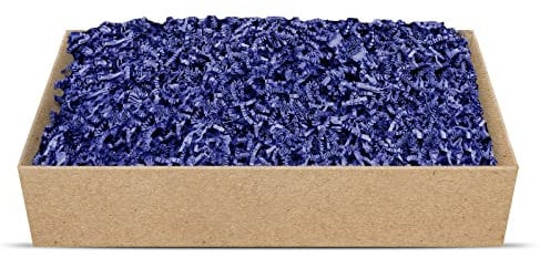 SizzlePak Matériau de remplissage/d’emballage pour cadeau, écologique, plusieurs couleurs, de 125 g à 1 kg, cobalt, 500 g