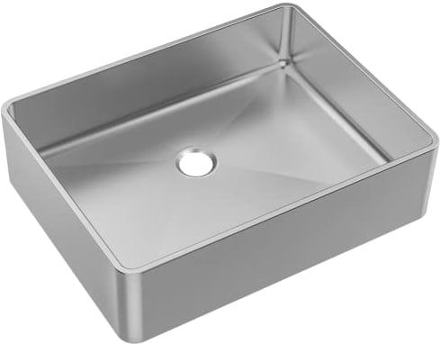 Essebagno Luisa Aufsatzwaschbecken 48x37 aus Edelstahl