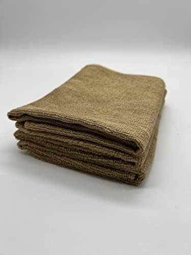 Generisch Naturfaser Reinigungstuch, 3er Set, 40x40 cm, braun, ca. 50% Baumwolle und 50% Bambusfasern, ökologisches Putztüch für den Haushalt