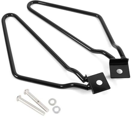 2X Motorrad-Seitentaschen-Montagehalterungen, Motorrad-Seitentaschenhalterung, Halterung für XL883/1200 HD1450/1584 (schwarz)