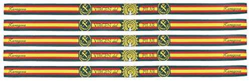 Tiendas LGP - Pulsera Virgen del Pilar - Guardia Civil Tela. 5 Unidades, 30 x 1.5 cm. - Fabricado en España