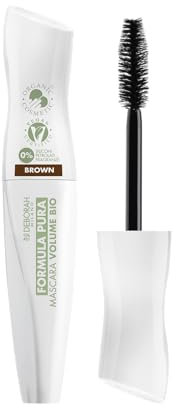 Deborah Milano - Mascara Formula Pura BIO Volume e Forza, Alta Tollerabilità senza Parabeni, Volumizzante e Rinforzante a Lunga Durata, Dona Ciglia Nutrite e Forti, Colore Mascara Marrone, 12 ml