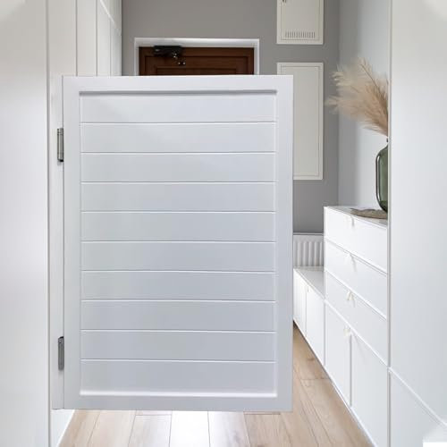 NUNETH Schwingtür, Weiß, 70cm x 90cm, 2cm Dicke, Rustikal, für Speisekammer, Küche, Badezimmer, 16/23/27/30/35/39 (W70cmxH90cm(27.6x35.4))